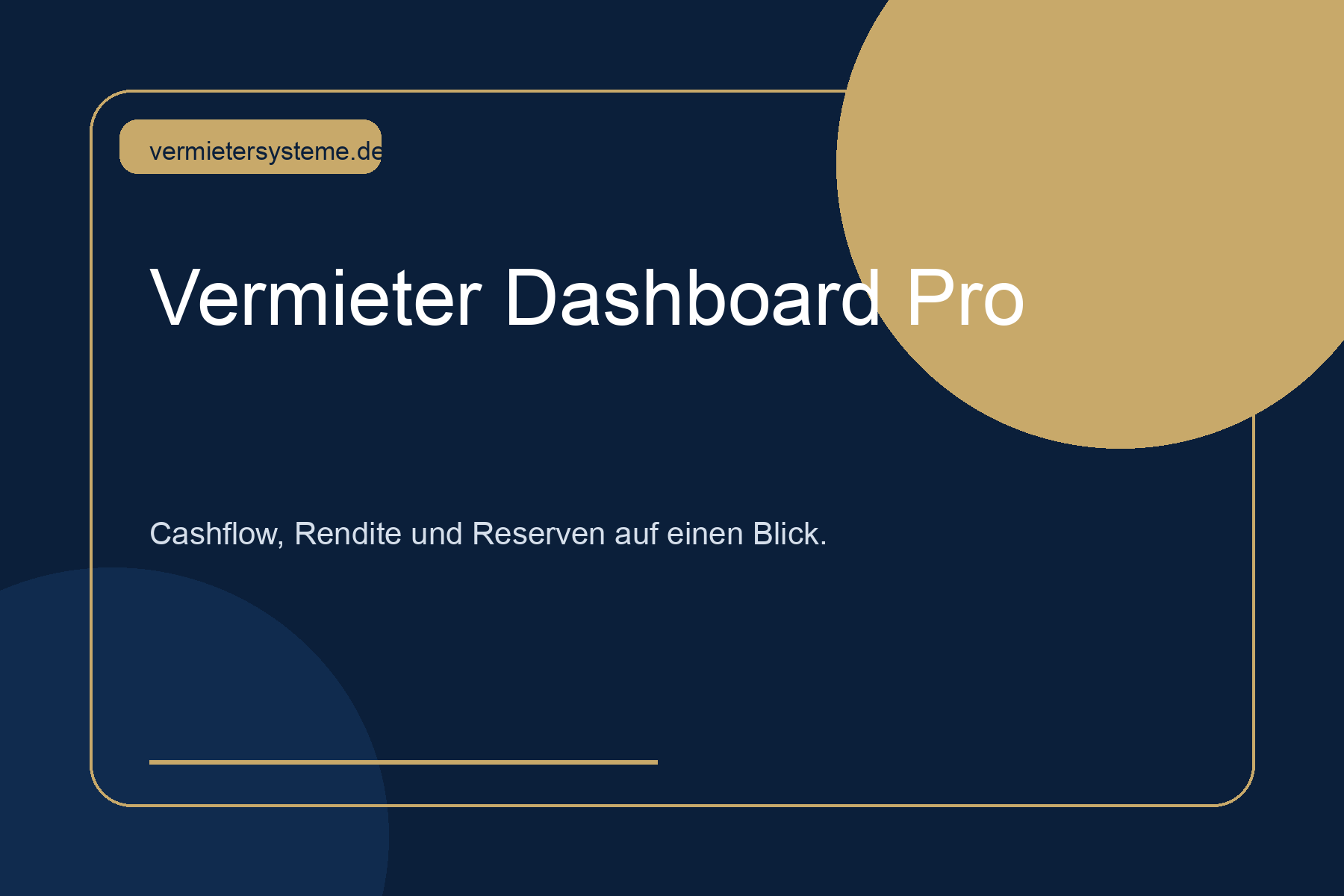 Produktvorschau Vermieter Dashboard Pro